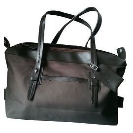 Gianfranco Ferré Handtasche Braun Canvas Dunkelbraun