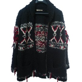 Isabel Marant Pour H&M Strickjacke mit Weste Schwarz