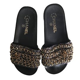 Chanel Mules Bleu