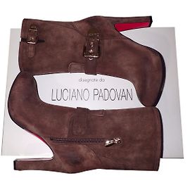 Botines Luciano Padovan de nubuck marrón Marrón claro