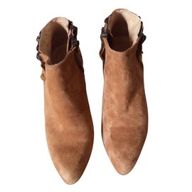 Bel Air Boots daim compensées Caramel