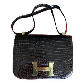 Hermès HERMES Constance Crocodile Marrom