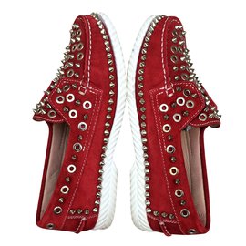 Christian Louboutin-Flats-Red
