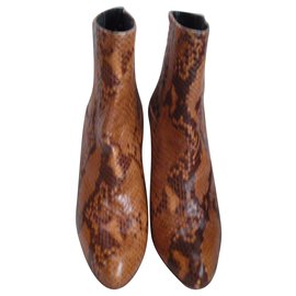 Zara Stiefeletten Python Print Leder 41 Python drucken