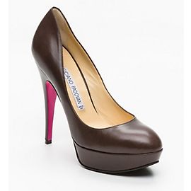 Luciano Padovan Tacones Rosa Marrón oscuro