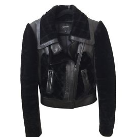 Jitrois Leather and shearling jacket Black