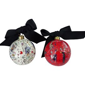 Lanvin Bolas de navidad Blanco Roja Multicolor
