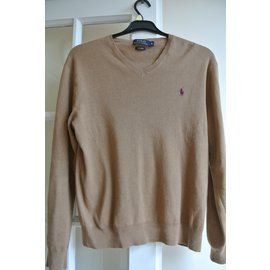 Polo Ralph Lauren-V neck sweater-Brown