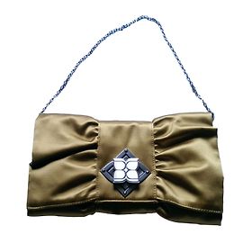 Pochette en satin Bcbg Max Azria Moutarde Moutarde