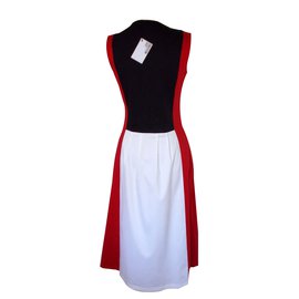 Love Moschino-Kleider-Schwarz,Weiß,Rot