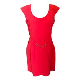 Autre Marque Queenie Kleid Koralle mit Spitze Größe 2 Koralle