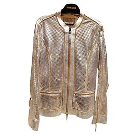 Roberto Cavalli Jacke Silber
