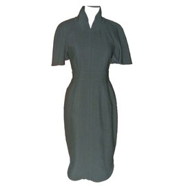 Fendi Kleid aus Wolle Grau Grau