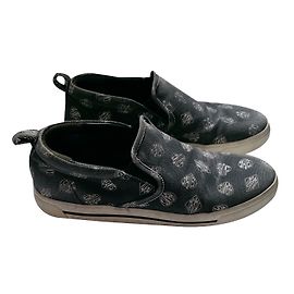 Tênis Marc by Marc Jacobs Branco Azul Couro e Tecido Branco Azul