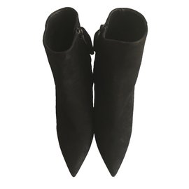 Saint Laurent-Paris Skinny 105 Bow Ankle Boots-Black