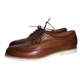 Santoni-Lace ups-Brown
