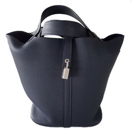 Hermès-PICOTIN  LOCK  22  BLEU NUIT-Bleu Marine