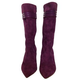 Bottes Marc Jacobs en daim violet Violet