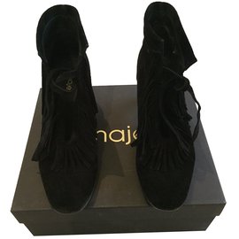 Maje Bottines à franges Noir