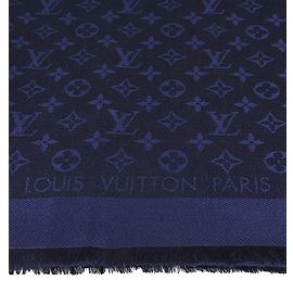 Louis Vuitton Klassischer Monogrammschal Blau