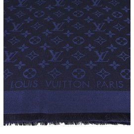 Louis Vuitton Sciarpa classica Monogram Blu