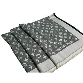 Louis Vuitton Klassischer Monogrammschal Schwarz