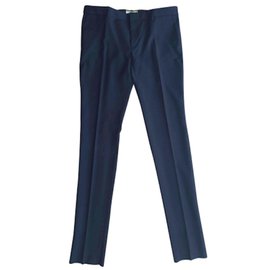 Saint Laurent Black Wool Pants Black