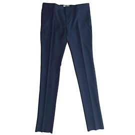 Saint Laurent Hose aus schwarzer Wolle Schwarz