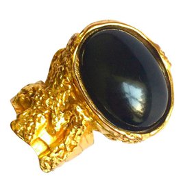 Yves Saint Laurent-Famoso anillo artístico de Yves Saint Laurent-Negro