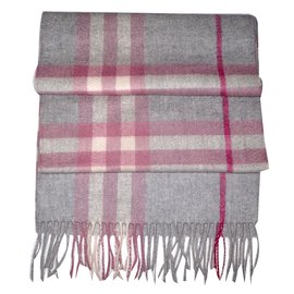 Burberry Sciarpa Rosa Grigio