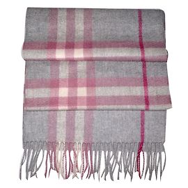 Burberry Cachecol Rosa Cinza