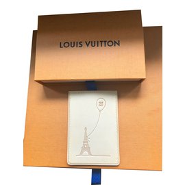 Louis Vuitton-Titolare della carta Vachetta-Beige