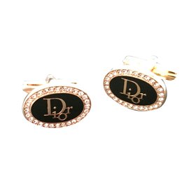 Dior-Cufflinks-Black,Golden