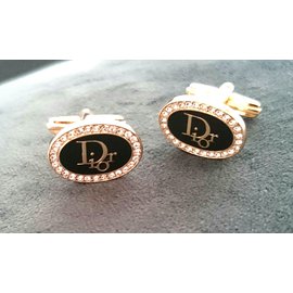 Dior-Cufflinks-Black,Golden