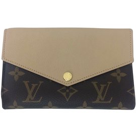 Louis Vuitton-Wallets-Brown,Cream