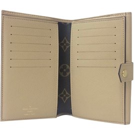 Louis Vuitton-Wallets-Brown,Cream
