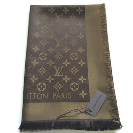 Louis Vuitton-Foulards monogram-Marron