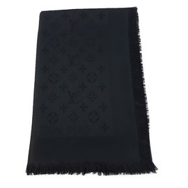 Louis Vuitton-Louis Vuitton Shawl Monogram Negro-Negro