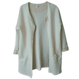 Des Petits Hauts Giacca lunga "Quentin" Crudo