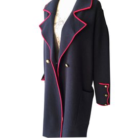 Zara-Coats, Outerwear-Navy blue