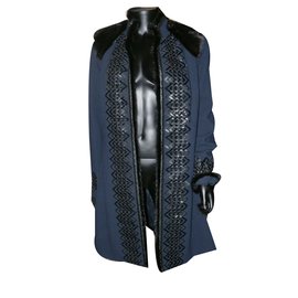 Andrew GN Mantel Schwarz Marineblau
