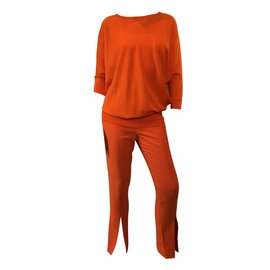 Alexander Mcqueen-Pull et pantalon orange Alexander McQueen-Orange