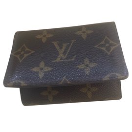 Louis Vuitton-Titolare della carta-Marrone scuro