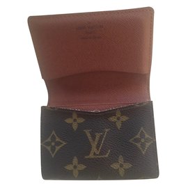 Louis Vuitton-Titular de la tarjeta-Marrón oscuro