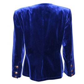 Yves Saint Laurent-Jacket-Navy blue