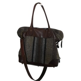 Burberry-Limited Edition Burberry Satchel made out tweed & leather-Brown