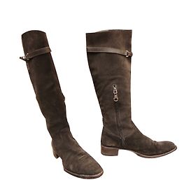 Bottes de cavalière Heschung en daim marron Marron