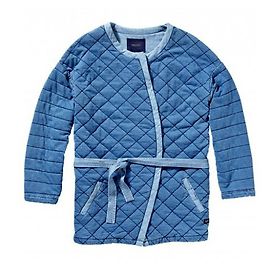 Maison Scotch Estilo quimono acolchoado jaqueta longa Azul