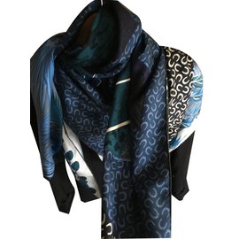 Hermès-Bufandas-Azul