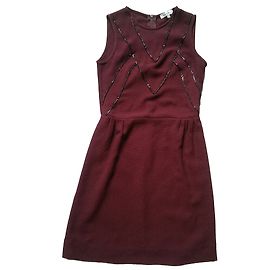 Robe sans manches Sandro bordeaux en polyester taille 1 Bordeaux
